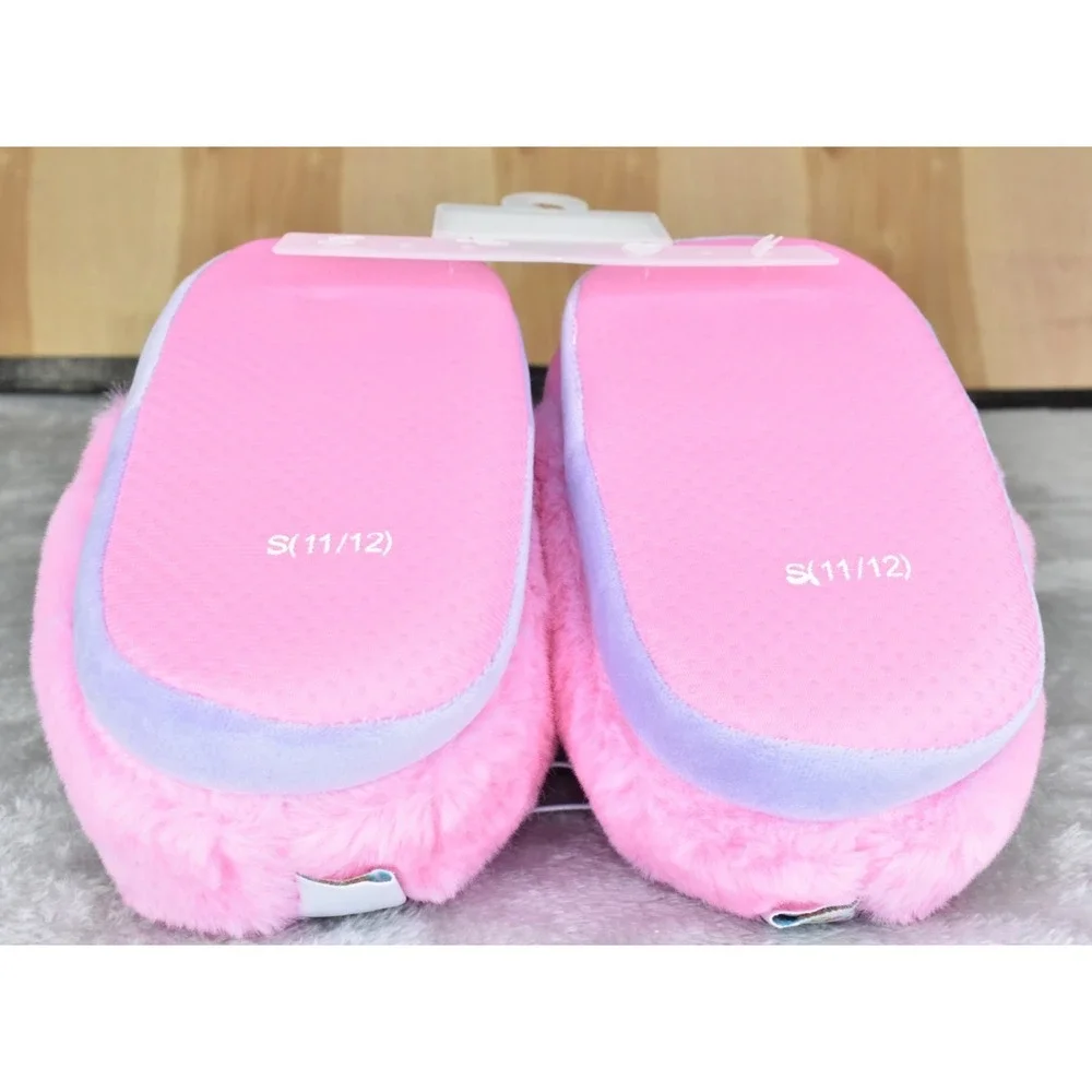 Jazwares Squishmallows Girls Size S 11/12 Lola The Unicorn Pink Slippers